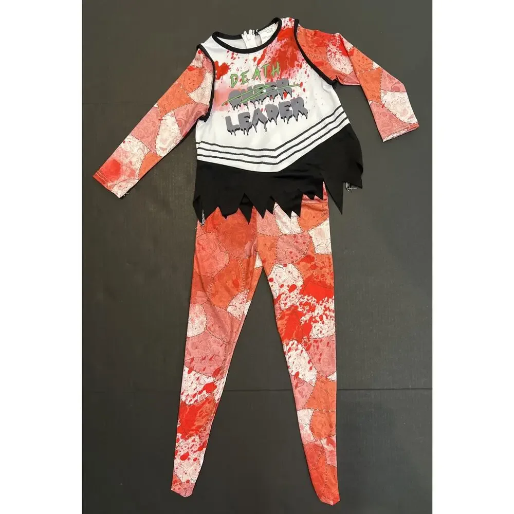 Girls‎ Death Cheerleader Zombie Halloween Costume Child Size 5-7 READ
